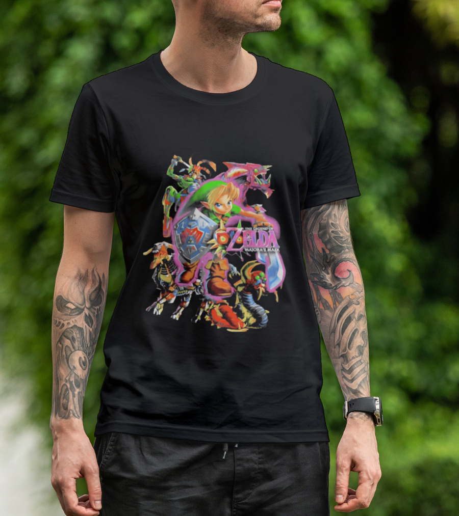 The Legend Of Zelda Majora's Mask Link Skull Kid Epona Characters T-Shirt