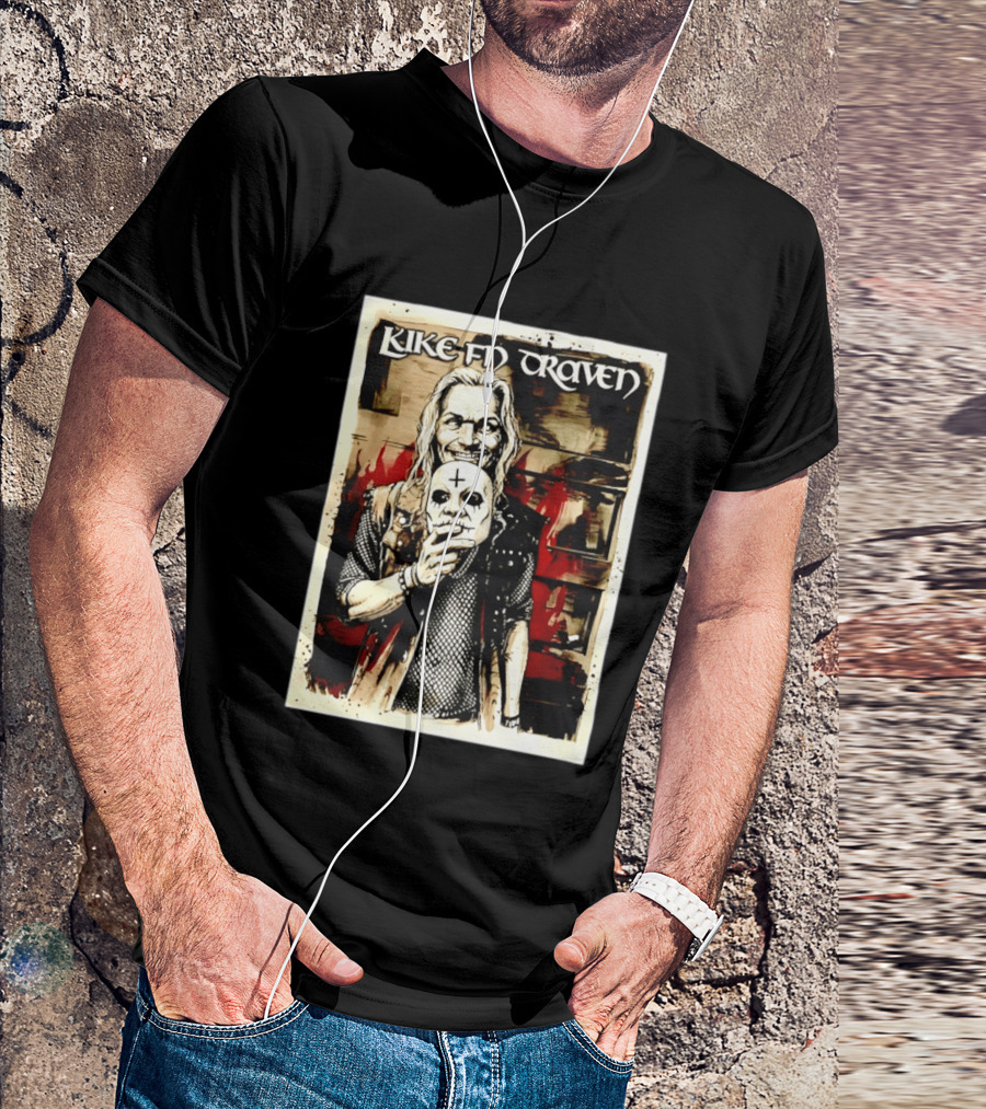 Luke F'N Draven Illustrated Skull Mask T-Shirt