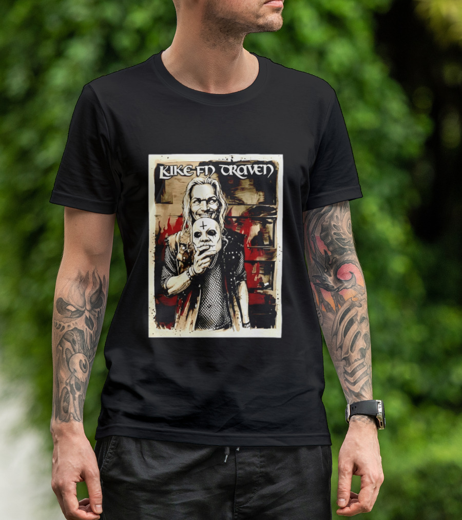 Luke F'N Draven Illustrated Skull Mask T-Shirt