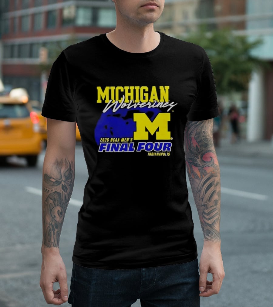 Michigan Wolverines 2026 NCAA Men's Final Four Indianapolis T-Shirt
