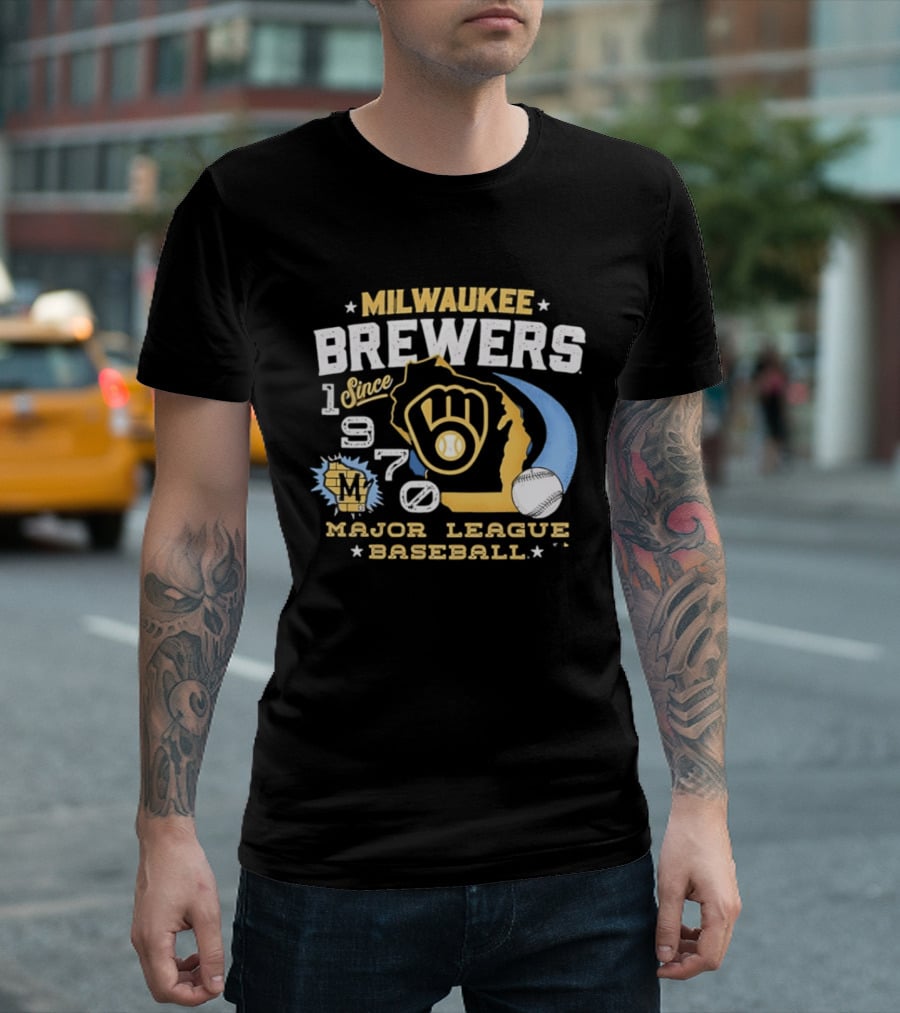 Milwaukee Brewers Since 1970 Major League Baseball T-Shirt