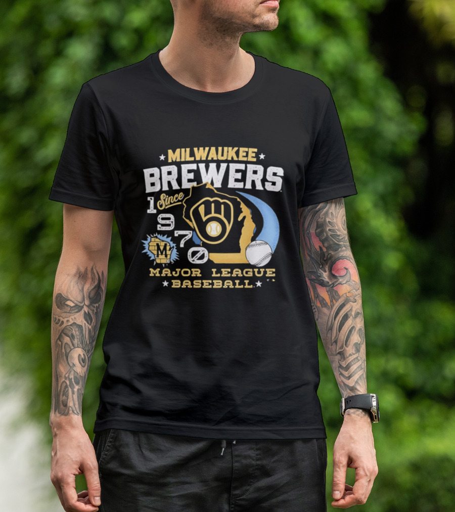 Milwaukee Brewers Since 1970 Major League Baseball T-Shirt