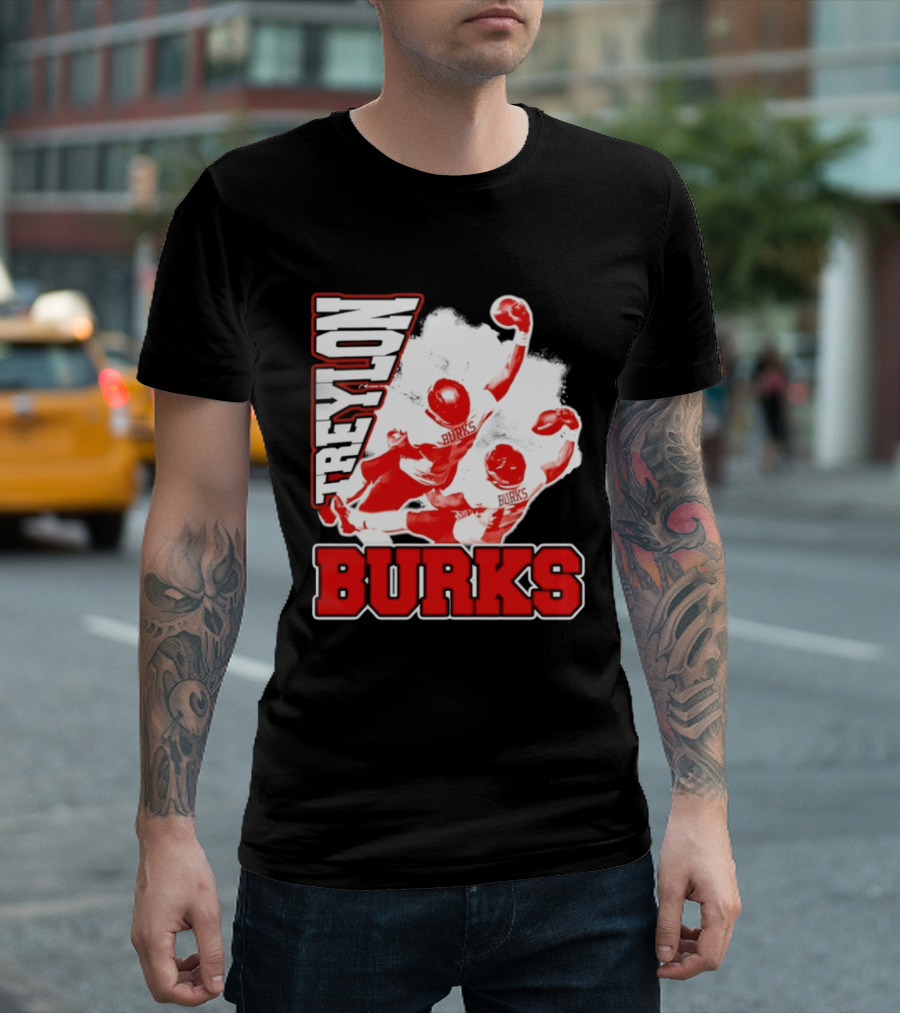 Treylon Burks Washington Commanders Burks Football Action T-Shirt
