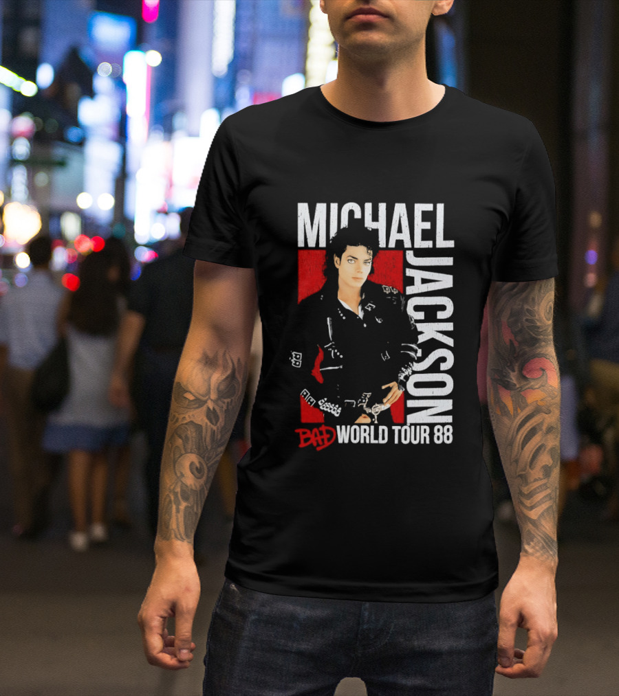 Michael Jackson Bad World Tour 1988 Live Concert Memorabilia T-Shirt