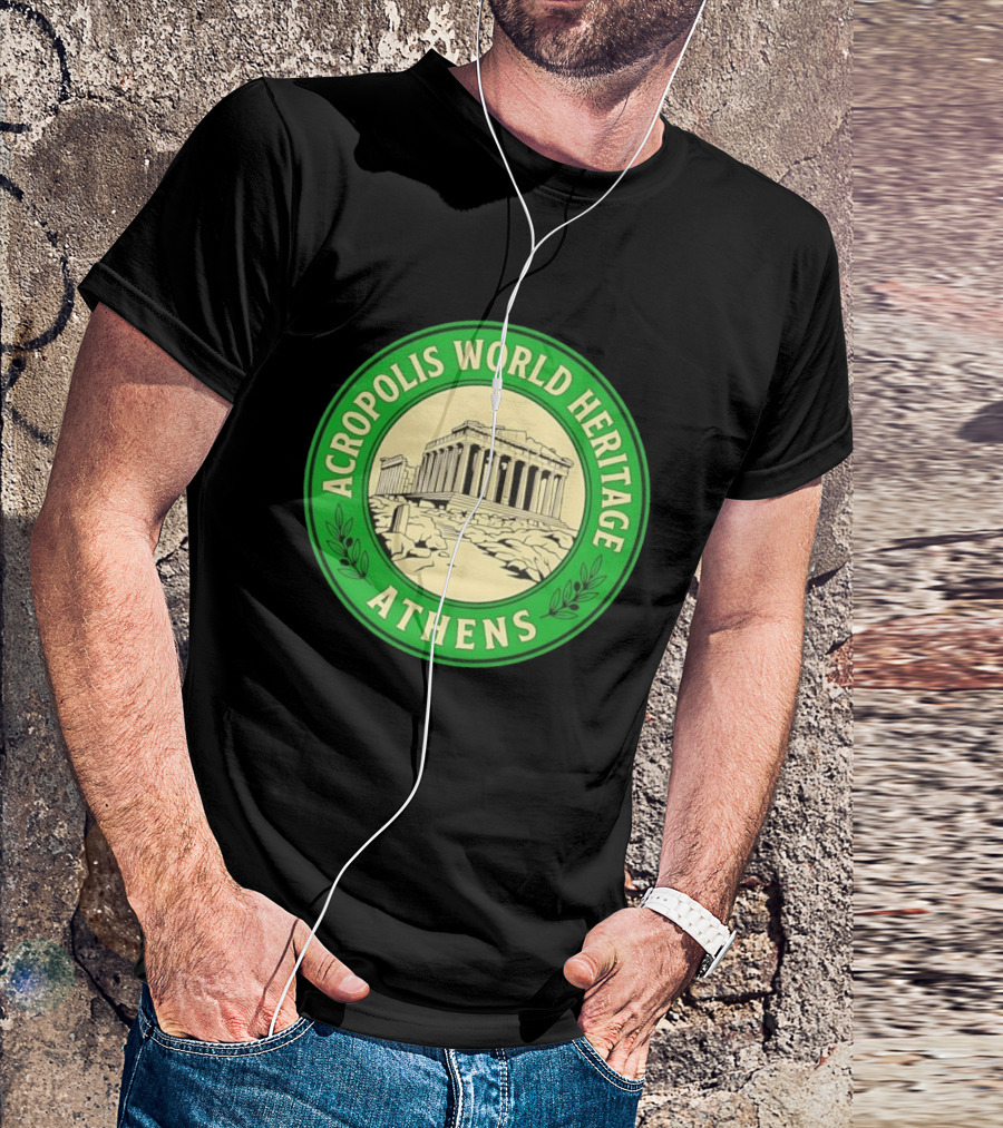 Acropolis World Heritage Athens Iconic Parthenon Landmark T-Shirt