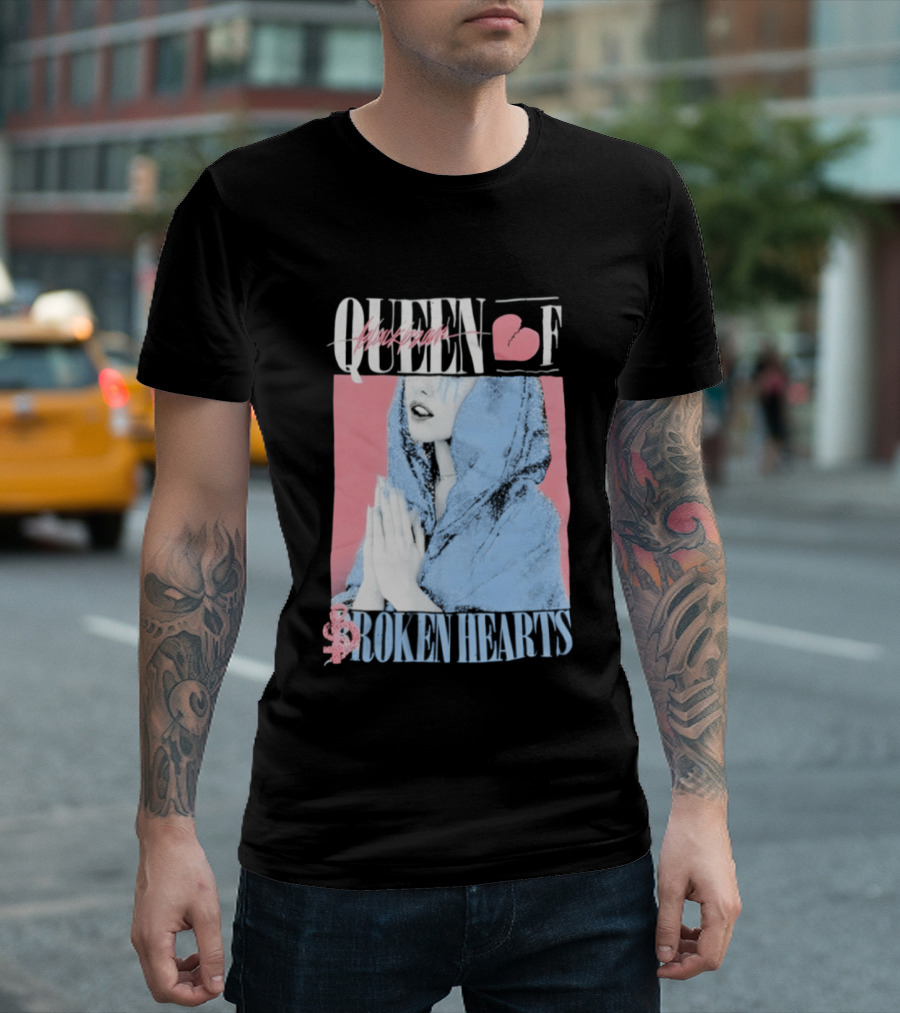 Blackbear Queen Of Broken Hearts Prayer Design With Pink And Blue Aesthetic T-Shirt