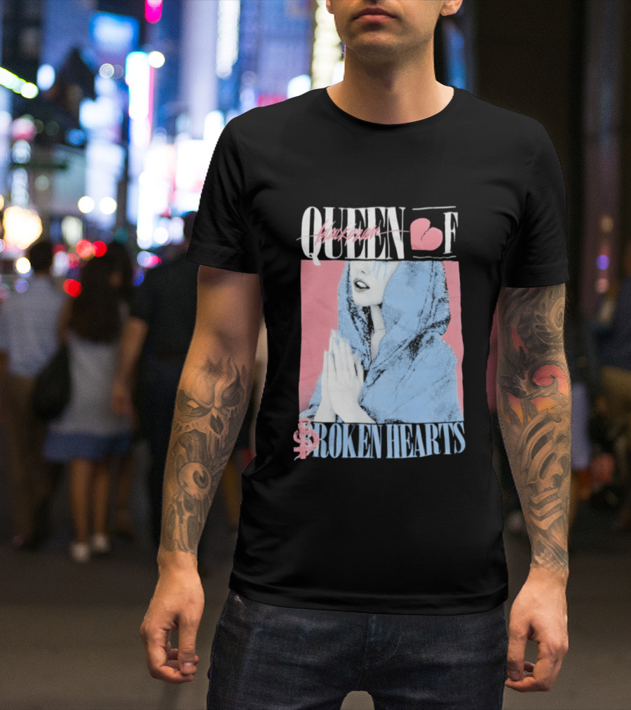 Blackbear Queen Of Broken Hearts Prayer Design With Pink And Blue Aesthetic T-Shirt