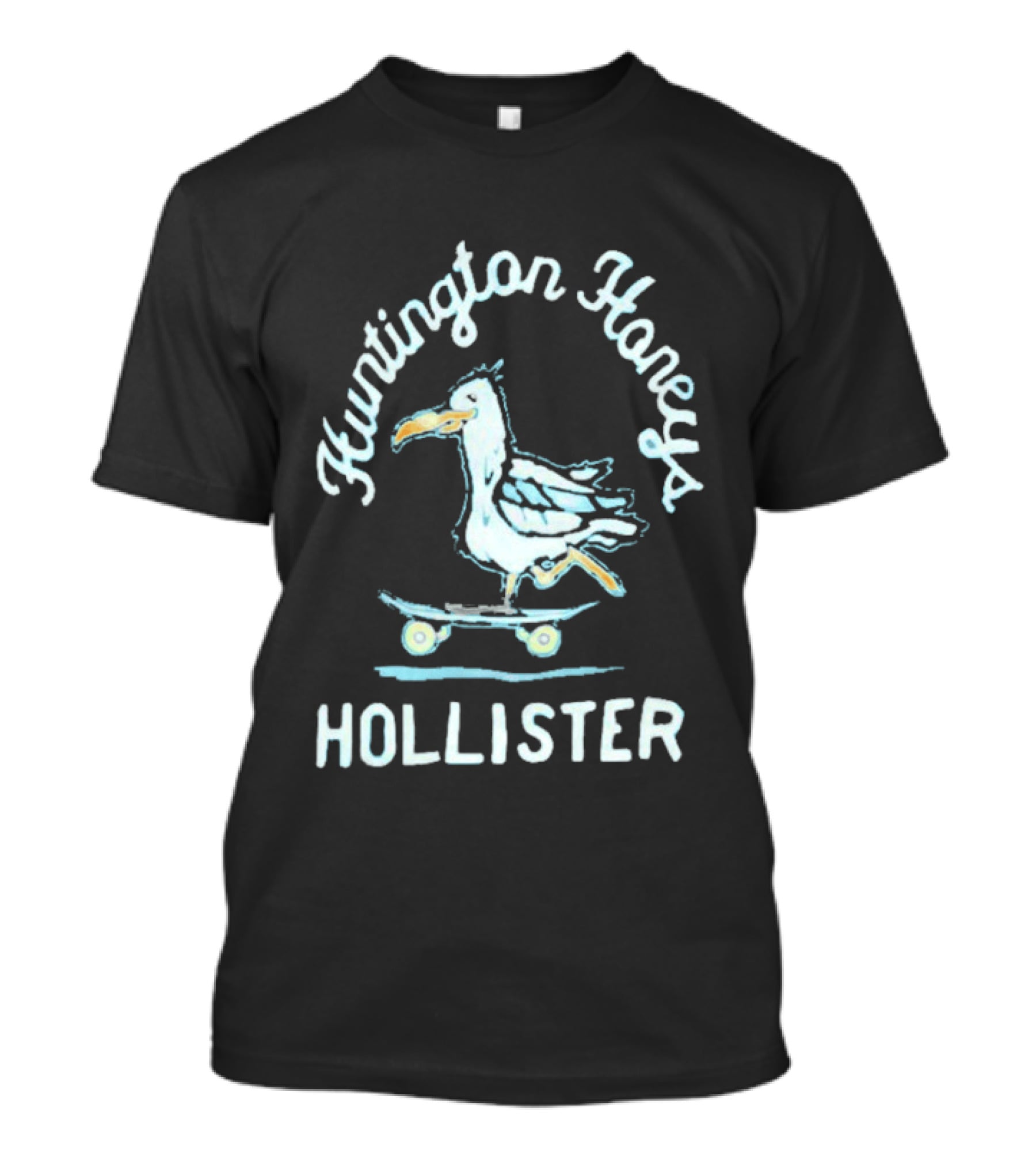 Huntington Honeys Hollister Seagull Skateboarding T-Shirt