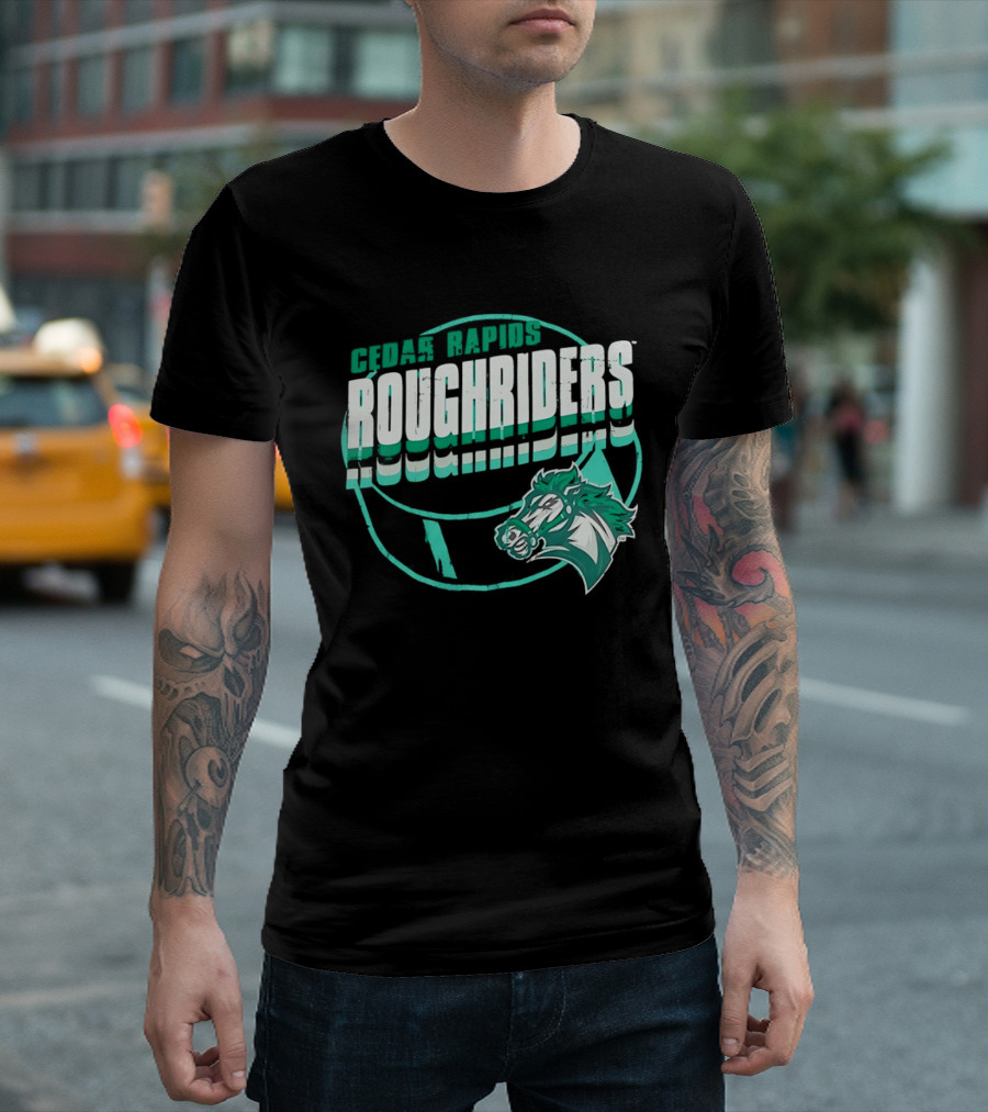 Cedar Rapids RoughRiders Horse Head T-Shirt