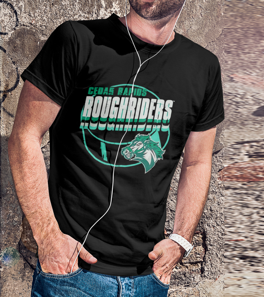 Cedar Rapids RoughRiders Horse Head T-Shirt