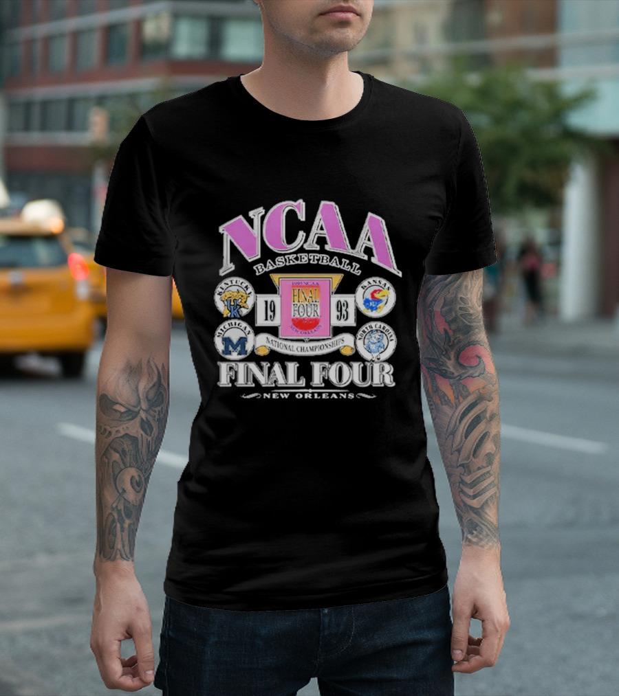 NCAA Basketball Final Four 1993 New Orleans Team Logos T-Shirt