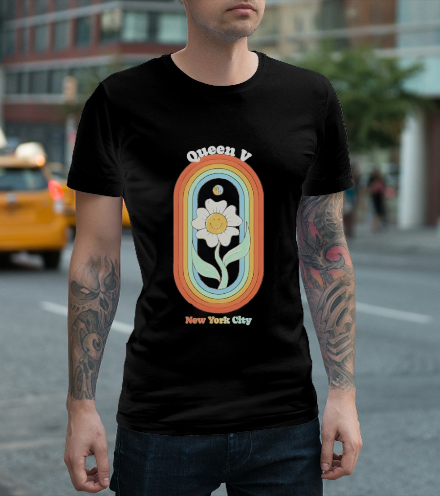 Daisy Rainbow Queen V Yin Yang New York City T-Shirt