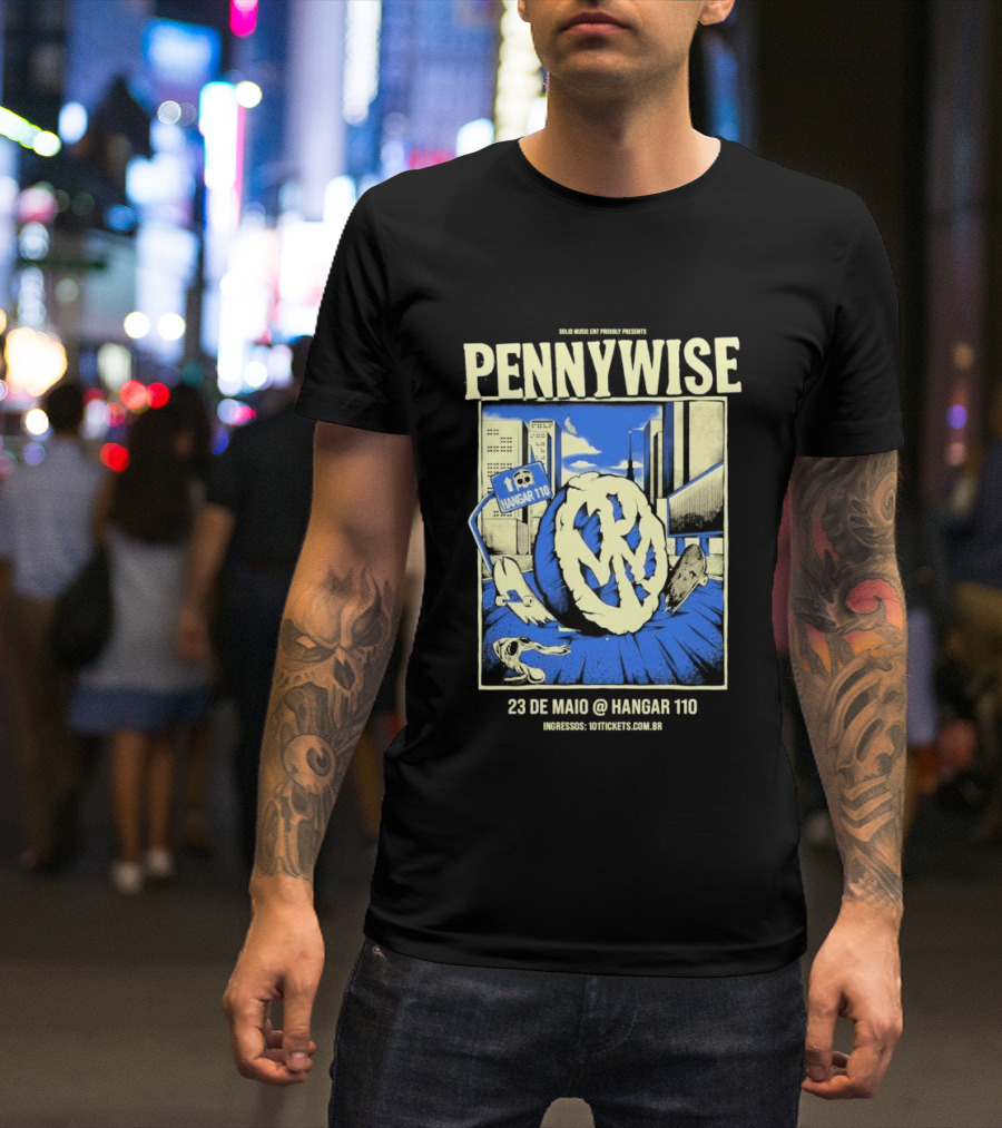 Pennywise We Are One Tour Sao Paulo Brazil Hangar 110 May 23 2026 T-Shirt