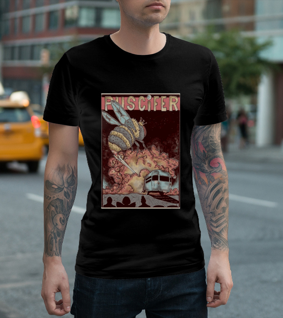 Puscifer Durham Performing Arts Center April 1 2026 Tour With Crowned Bee And Trailer T-Shirt