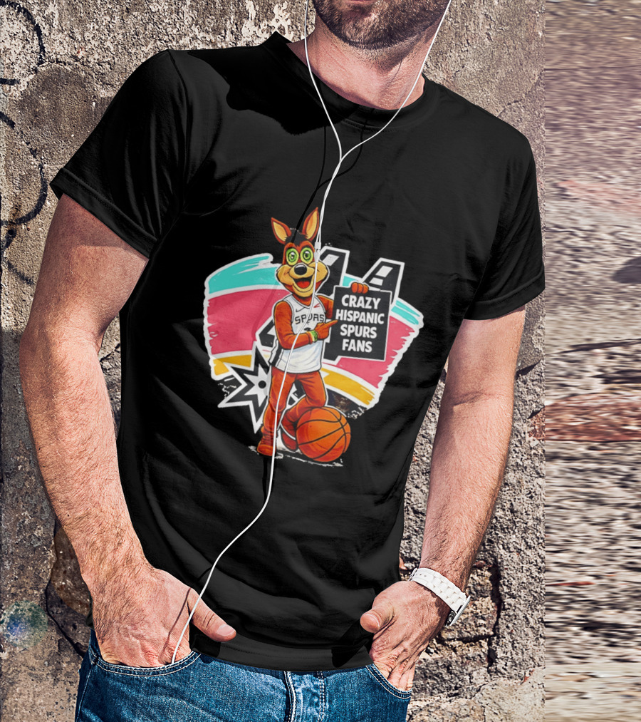Crazy Hispanic Spurs Fans San Antonio Basketball Spurs T-Shirt