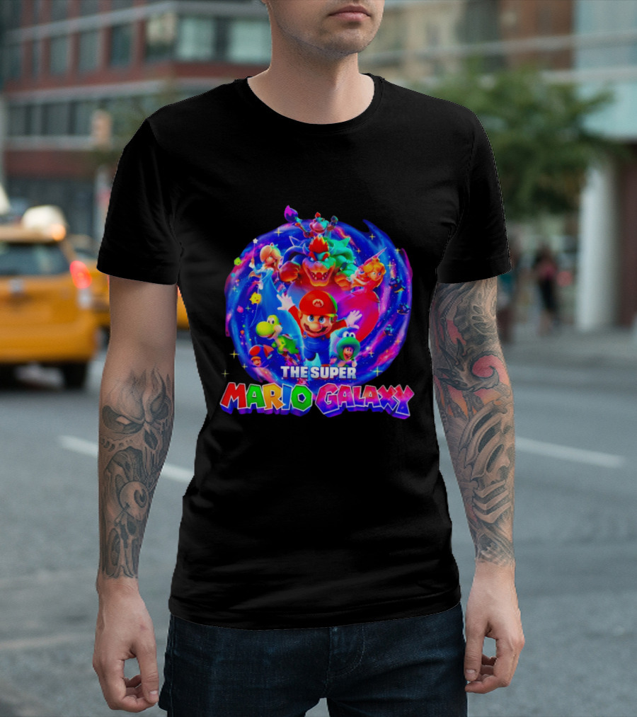 The Super Mario Galaxy Movie Bowser Luigi Peach Yoshi T-Shirt