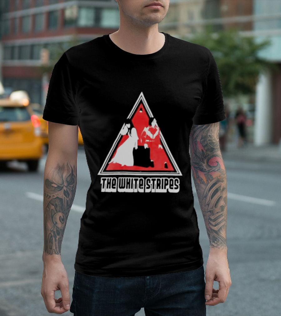 The White Stripes Triangle Red And White Duo T-Shirt