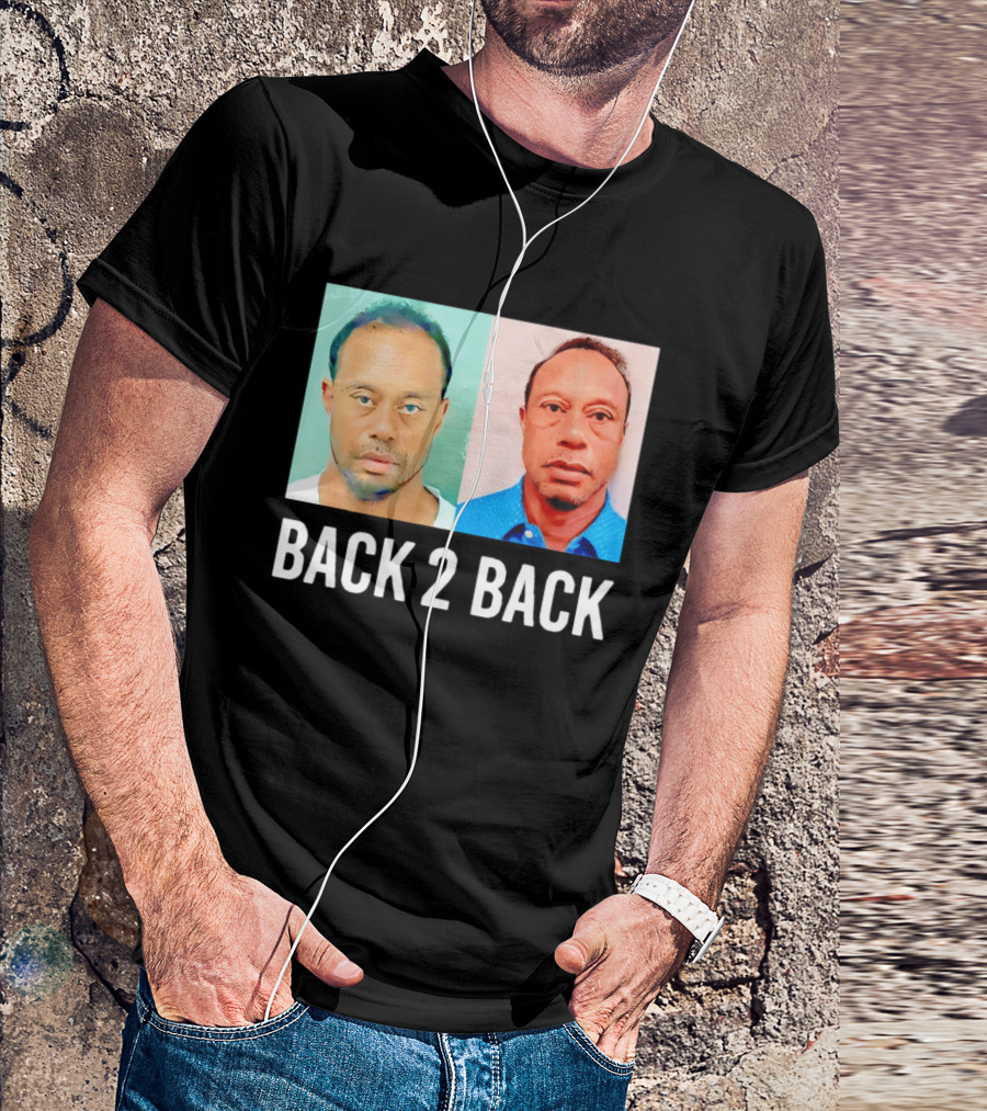 Tiger Woods Back 2 Back Shot Photo Collage T-Shirt
