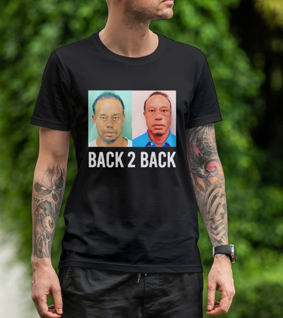 Tiger Woods Back 2 Back Shot Photo Collage T-Shirt