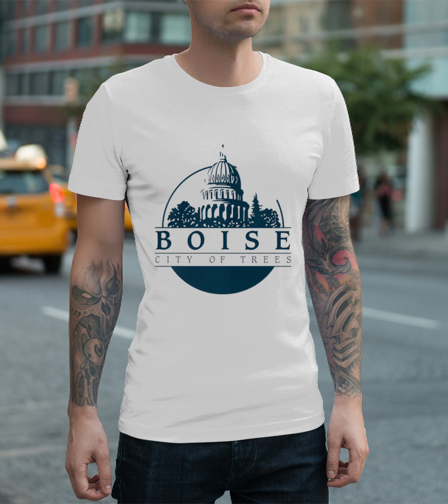 Boise City Of Trees Capitol Building Skyline T-Shirt