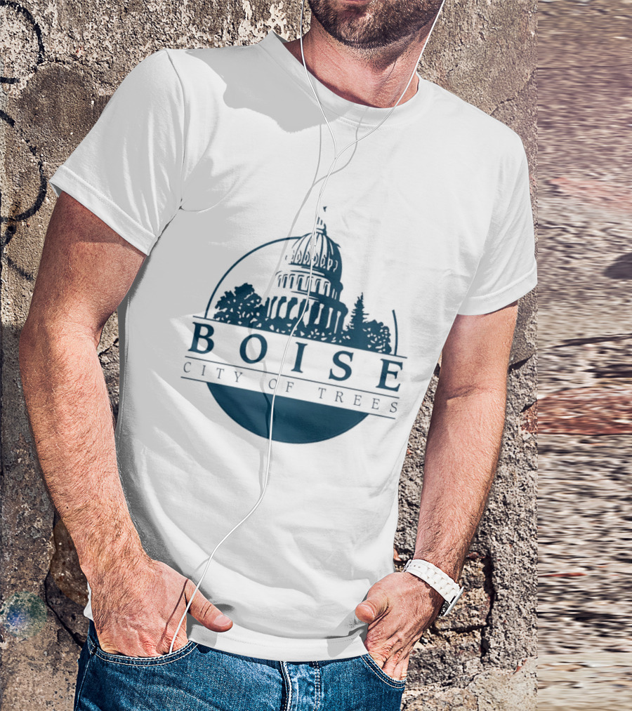 Boise City Of Trees Capitol Building Skyline T-Shirt