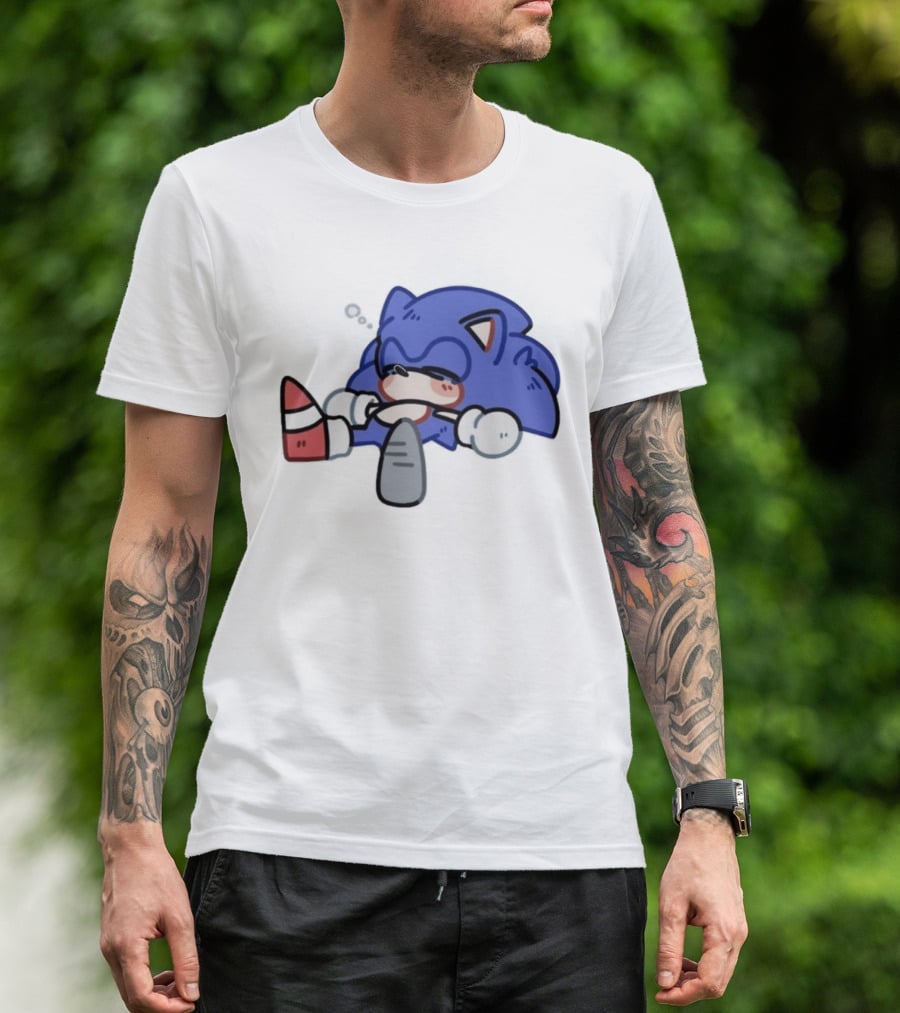 Chibi Sanic The Hedgehog Sleeping Kawaii 2026 T-Shirt