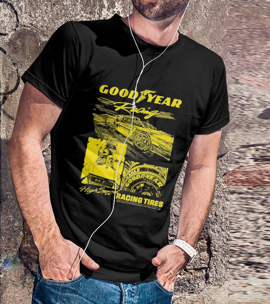 Goodyear Racing High Speed Racing Tires Panels T-Shirt