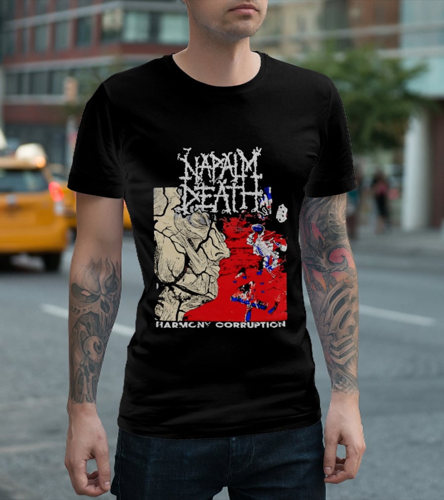 Napalm Death Harmony Corruption Abstract T-Shirt