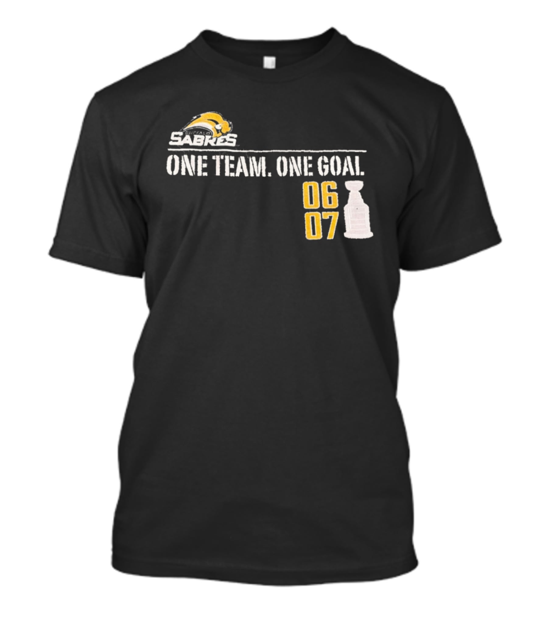 Buffalo Sabres One Team One Goal 06 07 Stanley Cup T-Shirt