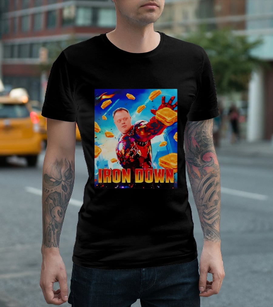 Iron Down Meme Toasted Hero Explosion T-Shirt