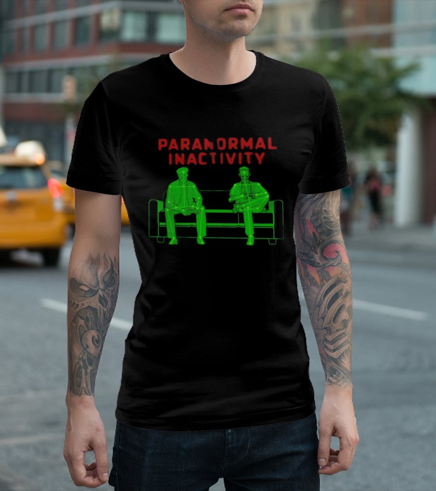 Paranormal Inactivity Ghostly Figures On Bench T-Shirt