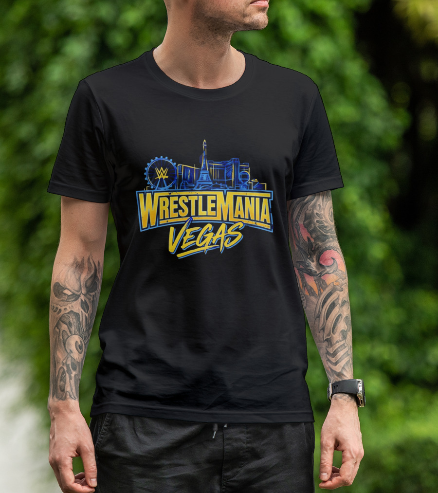 Cody Rhodes WrestleMania Las Vegas WWE Skyline 42 T-Shirt
