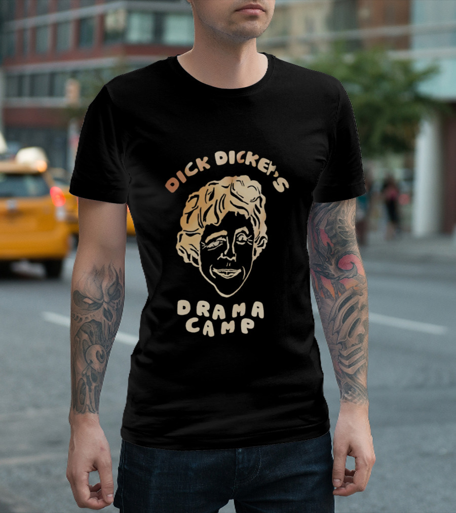 Dick Dickey's Drama Camp Funny Character Sketch Face T-Shirt