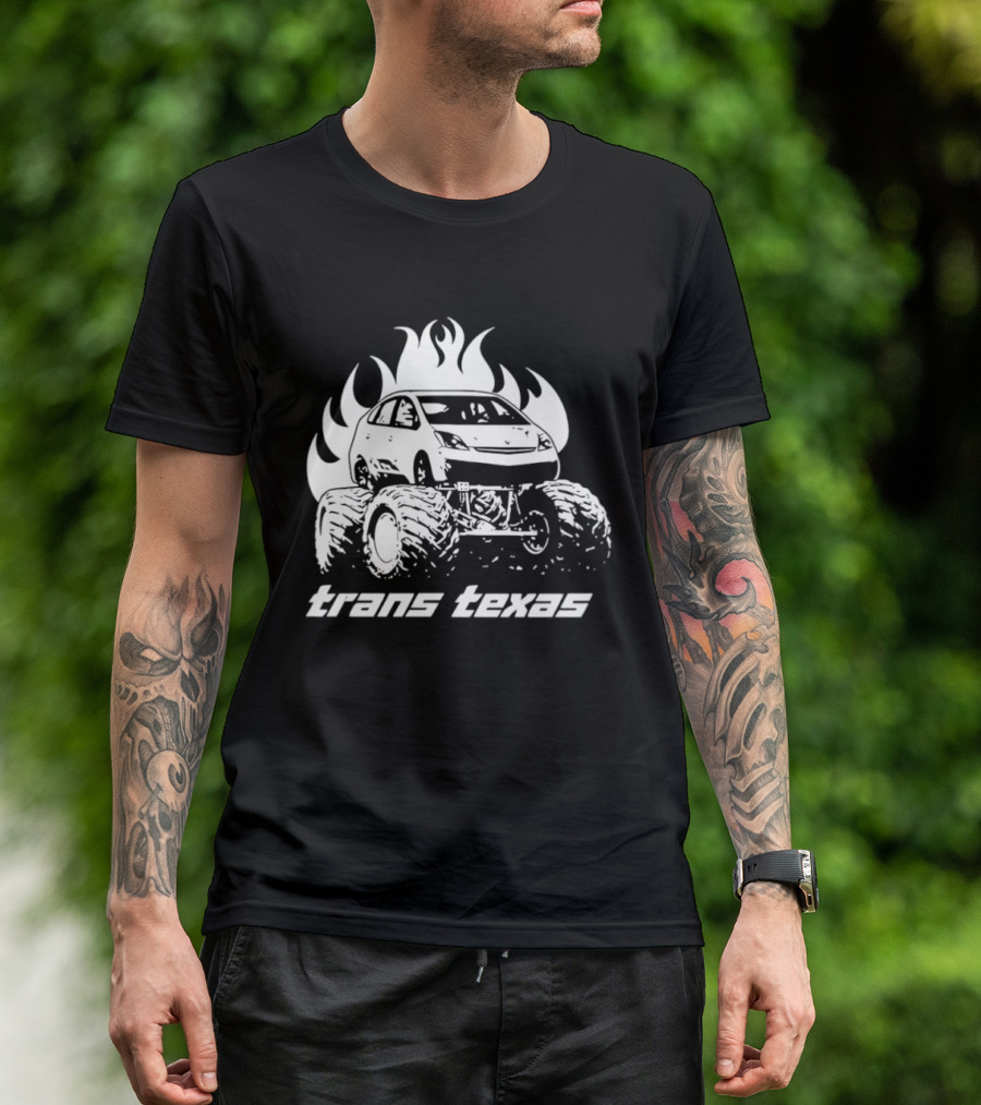 Trans Texas Monster Truck Fiery Off Road Power T-Shirt