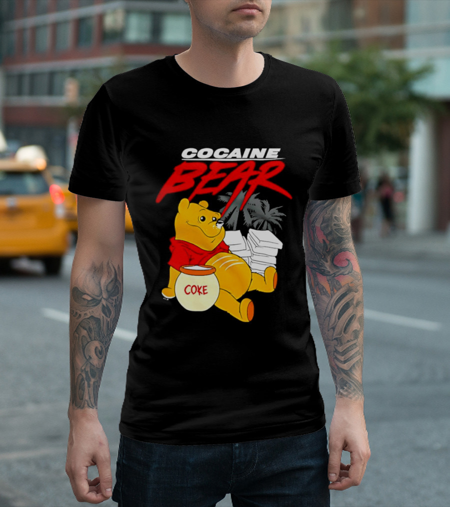 Winnie The Pooh Cocaine Bear Coke Honey Pot T-Shirt