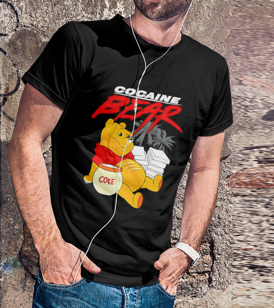 Winnie The Pooh Cocaine Bear Coke Honey Pot T-Shirt