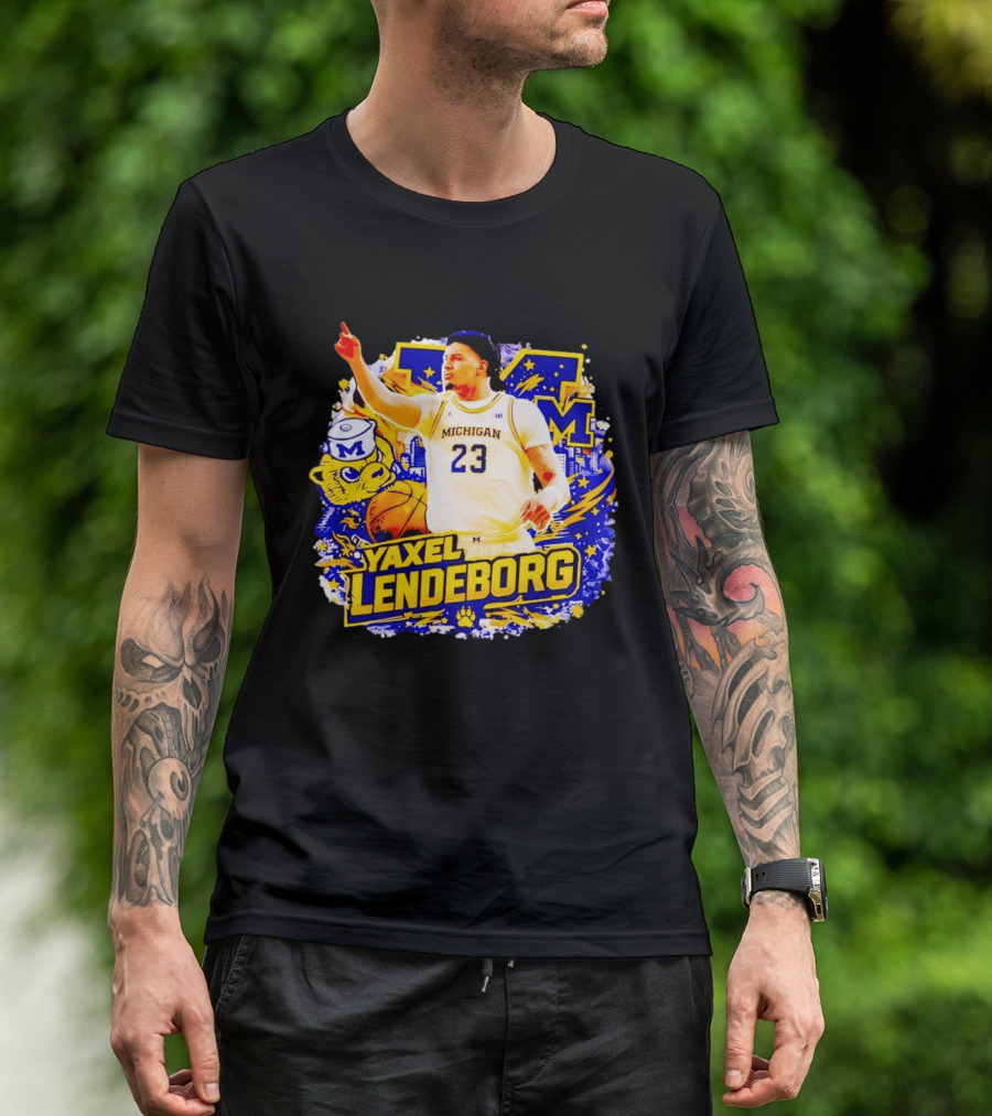 Yaxel Lendeborg Michigan Wolverines Basketball Player 23 Fans Collection T-Shirt