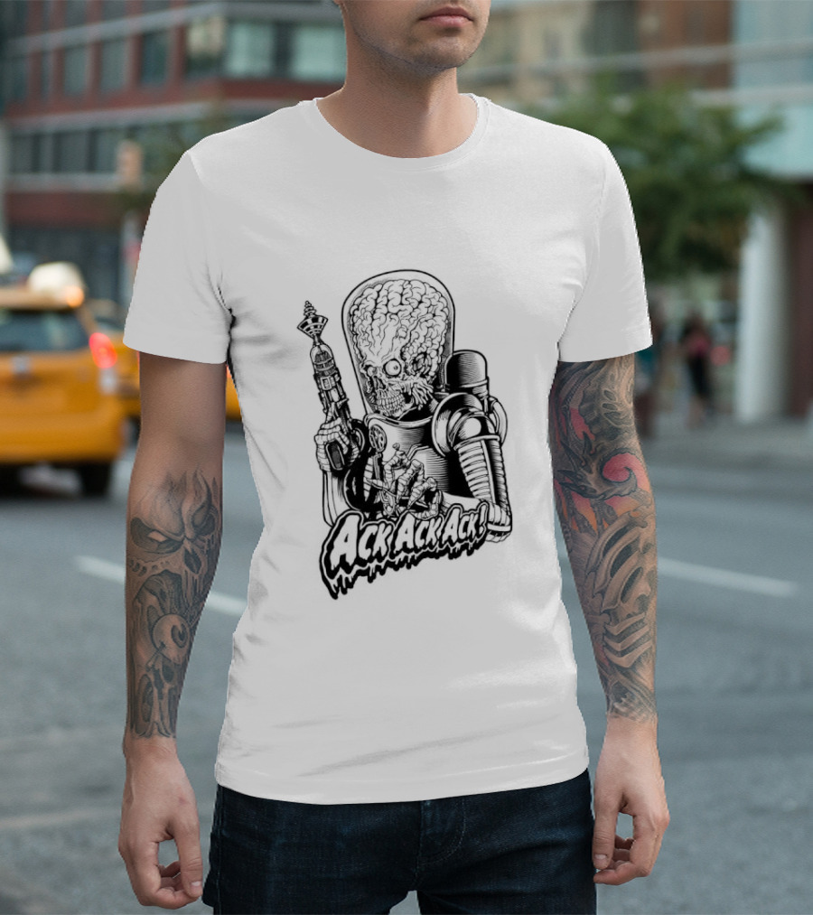 Ack Blanca Mars Attacks Alien Retro Sci Fi T-Shirt