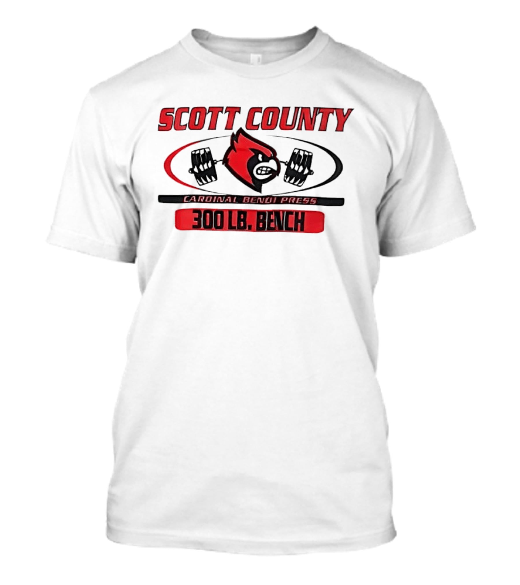 Scott County Cardinal Bench Press Gym T-Shirt