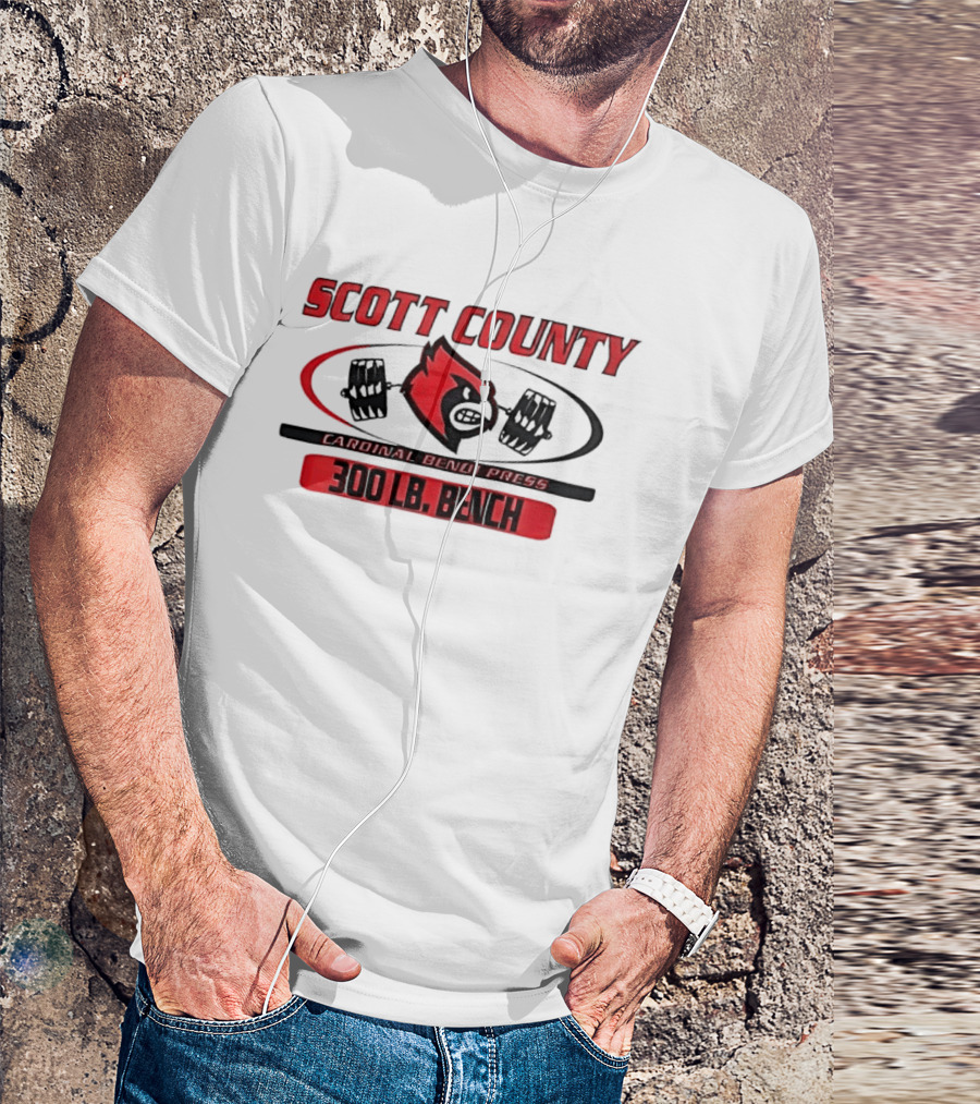 Scott County Cardinal Bench Press Gym T-Shirt