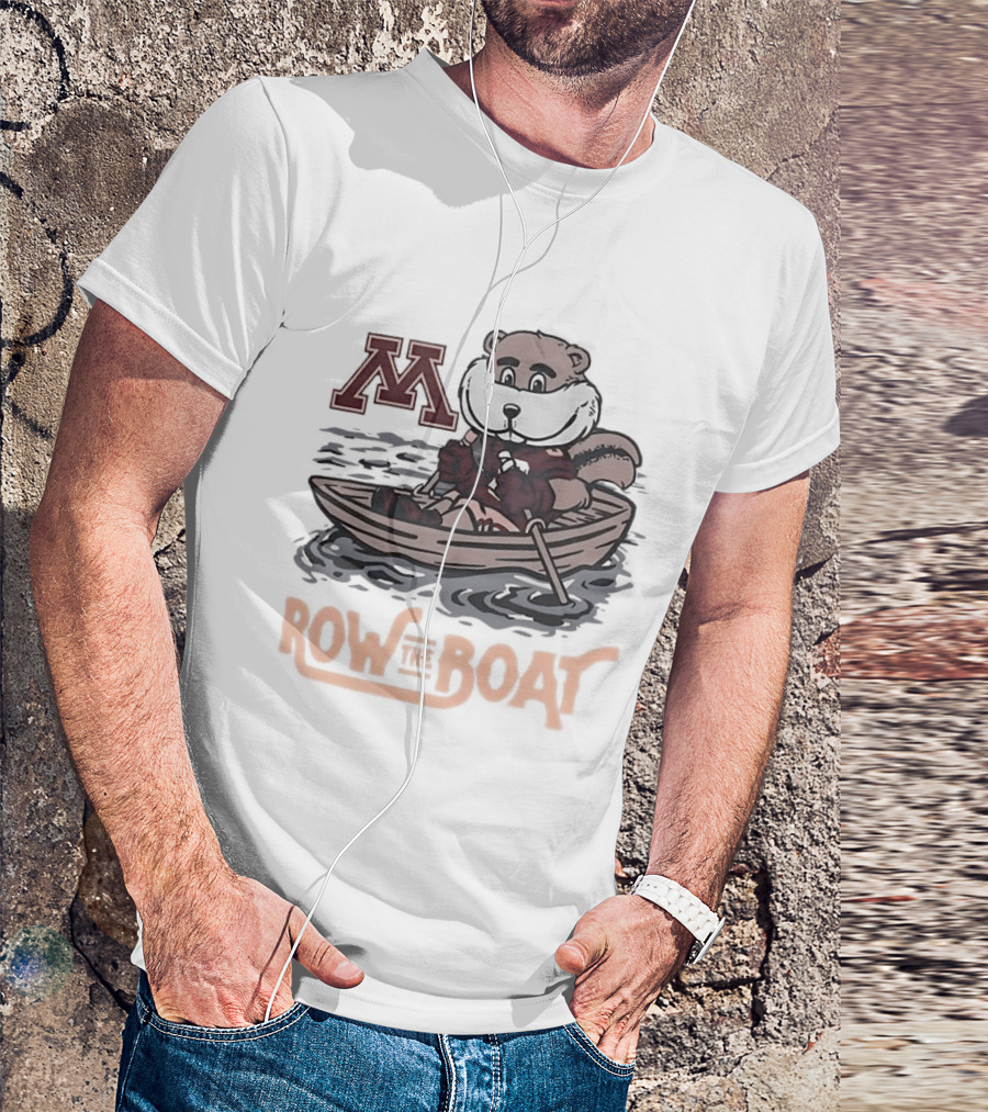 Minnesota Golden Gophers Goldy Gopher Row The Boat M T-Shirt