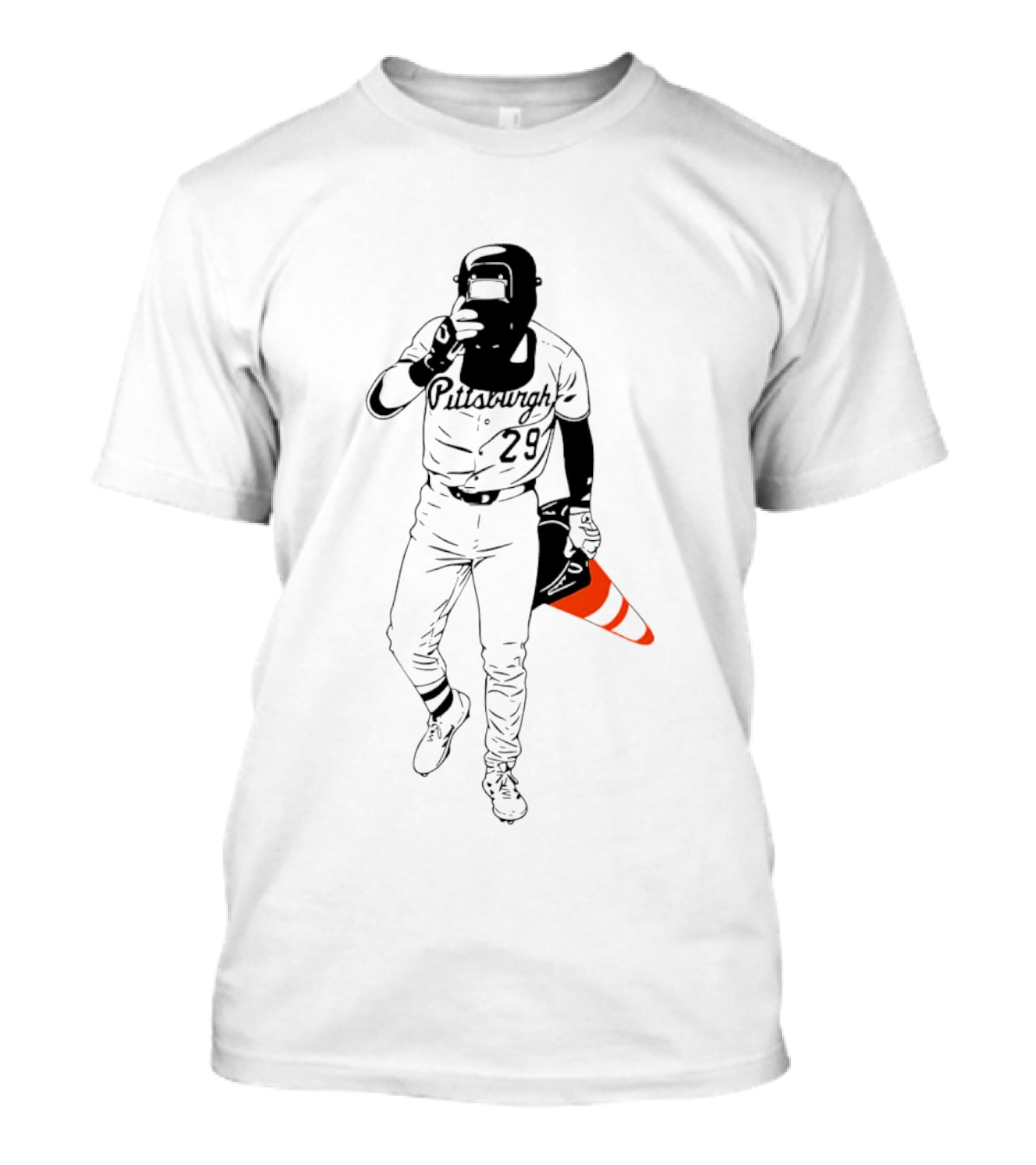 Fear The Cone Pittsburgh Baseball Player With Cone Warning T-Shirt