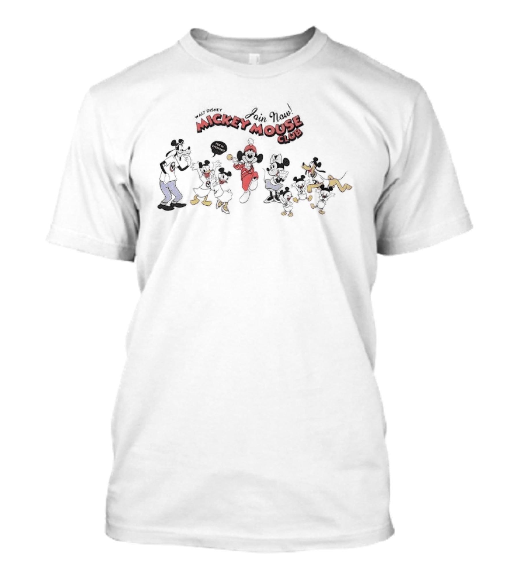 Mickey Mouse Club Join Now Retro Disney Characters T-Shirt
