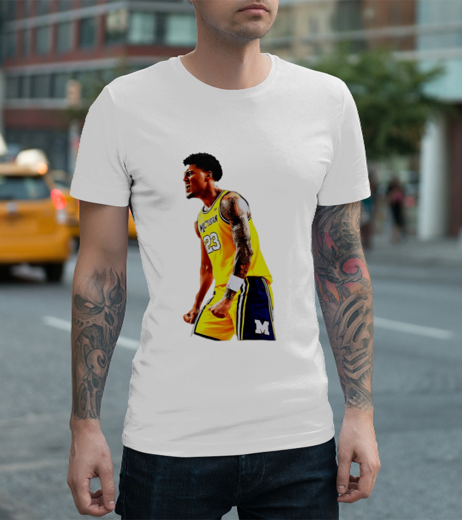 Yaxel Lendeborg Flex Motion Elite Energy Michigan Basketball 23 Jersey T-Shirt