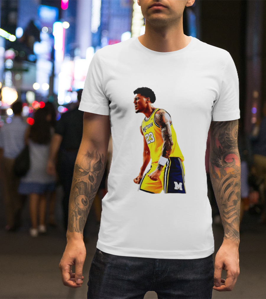 Yaxel Lendeborg Flex Motion Elite Energy Michigan Basketball 23 Jersey T-Shirt