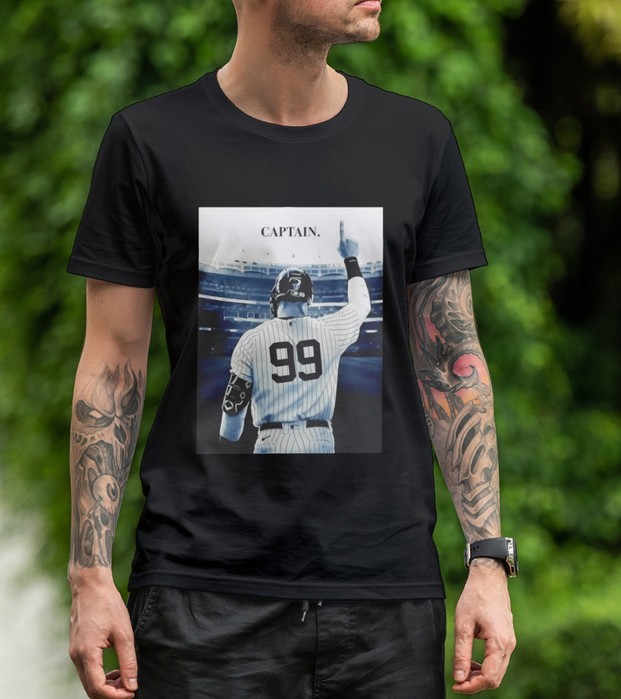 Aaron Judge 99 New York Yankees Captain Pointing Celebration T-Shirt