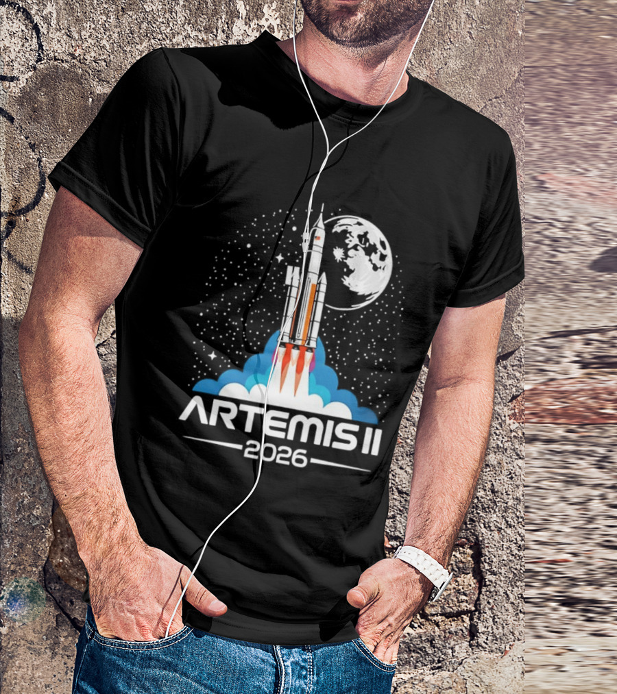 Artemis II 2026 NASA Moon Rocket Mission T-Shirt
