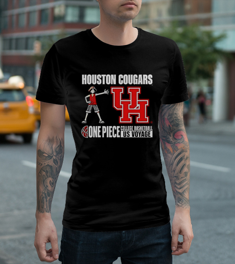 Houston Cougars UH One Piece College Basketball US Voyage T-Shirt