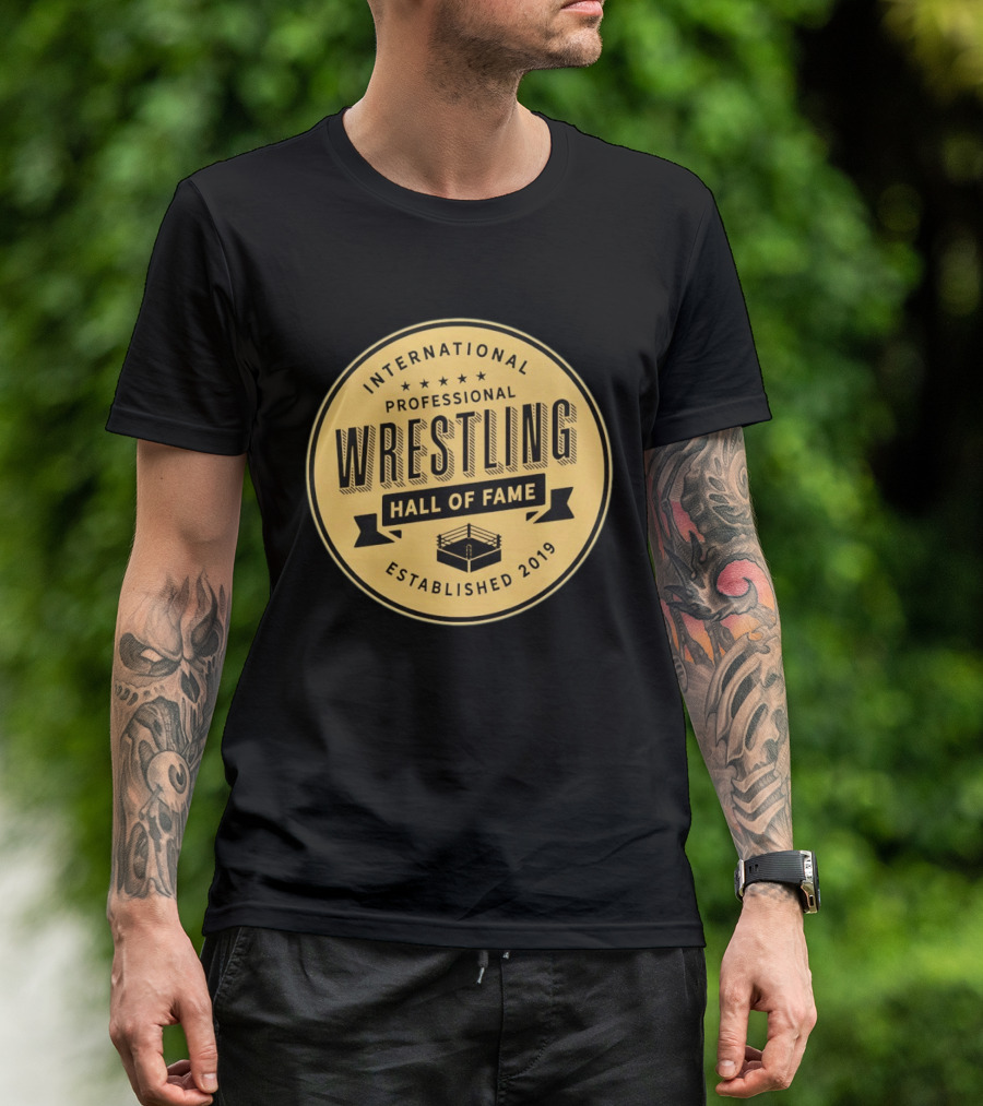 International Professional Wrestling Hall Of Fame Established 2019 Circle T-Shirt