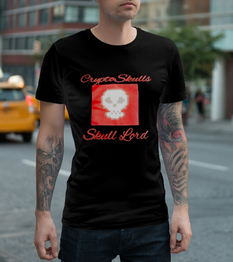 Crypto Skulls Skull Lord Pixel T-Shirt